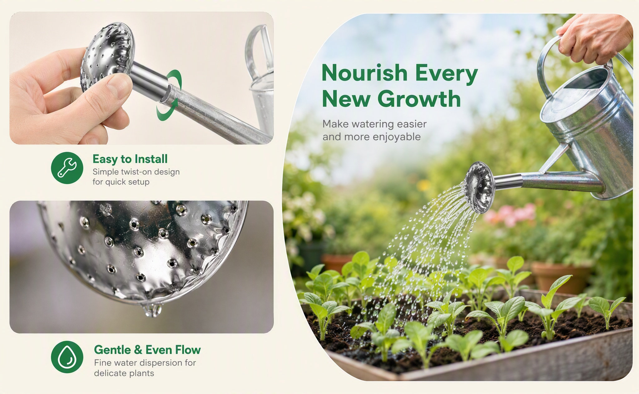 Paslanmaz Çelik Sulama Başlığı - Watering Can incelemesi ve fiyatı